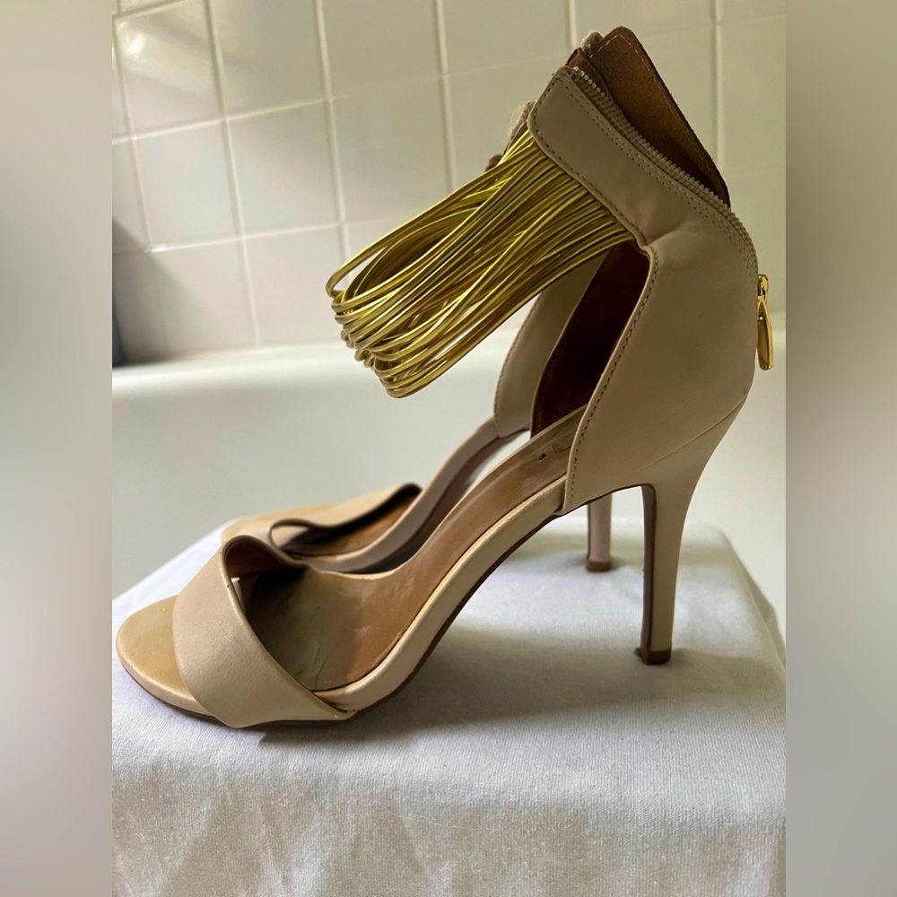 ALDO Blush + Gold Heels